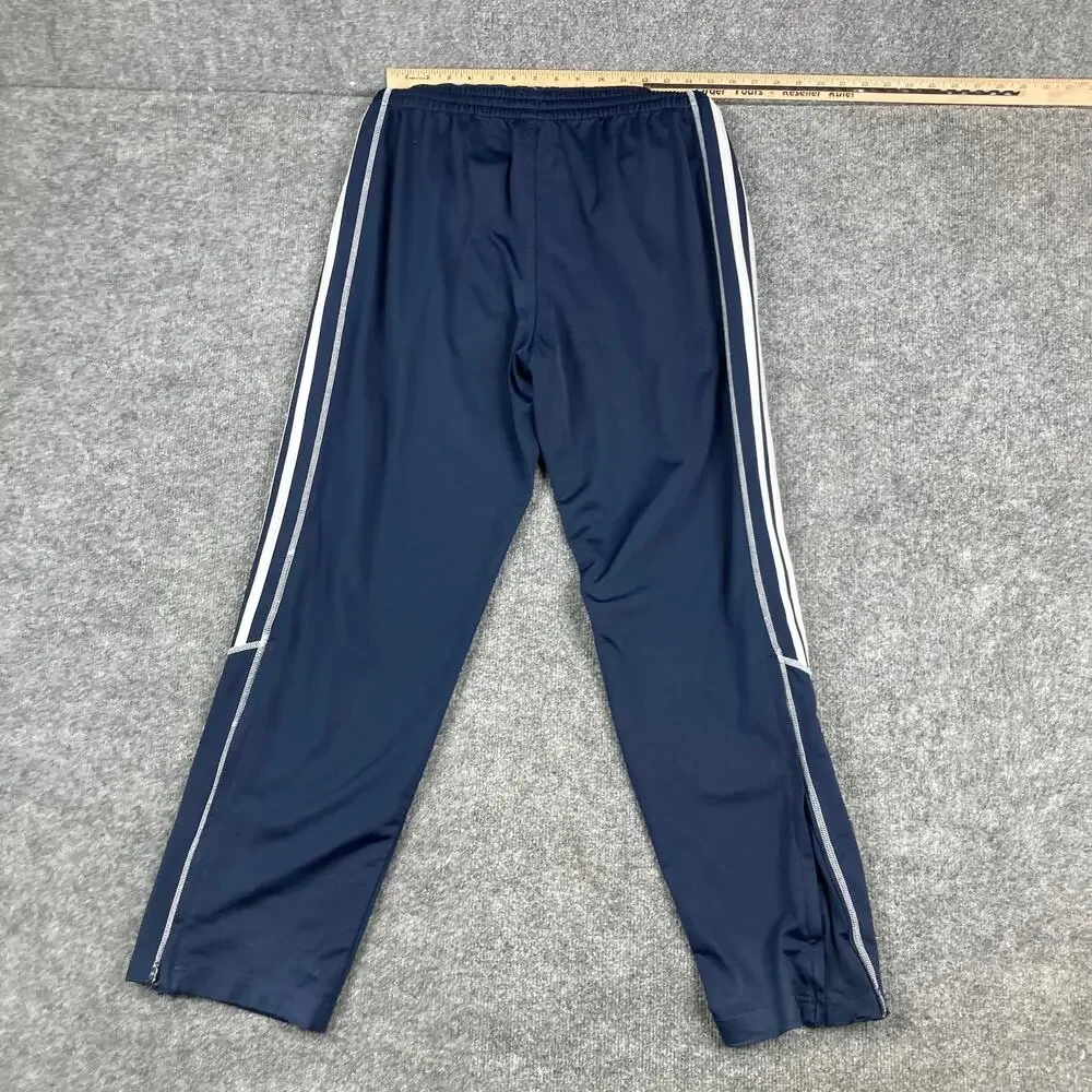 Adidas Pants Mens Size M Navy Flyer Softball Track Athletic Logo Striped‎